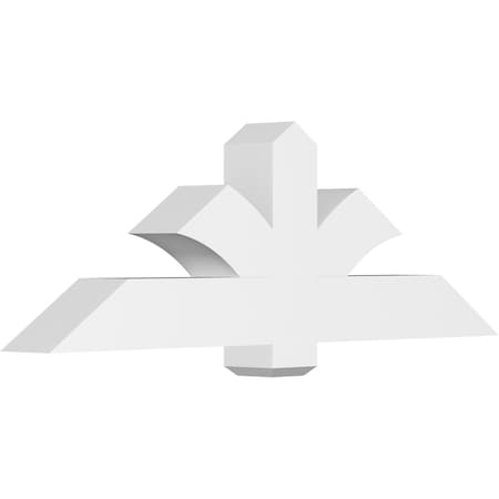Ekena Millwork Redmond Architectural Grade PVC Gable Bracket, 60"W x 20"H x 6"D x 6"F, 8/12 Pitch GBP060X20X0606RED00